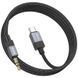 Аудио кабель Aux Hoco UPA32B Clever digital (Type-C to AUX 3.5mm) (1m) Black фото 4