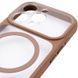 Чохол TPU+PC GETMAN Moon Clear with MagSafe для Apple iPhone 16 Pro (6.3") Brown фото 4
