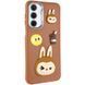 Чехол TPU Leather Toys для Samsung Galaxy A26 5G Labubu / Brown