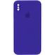Чехол Silicone Case Square Full Camera Protective (AA) для Apple iPhone XS Max (6.5") Фиолетовый / Ultra Violet фото 1