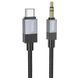 Аудио кабель Aux Hoco UPA32B Clever digital (Type-C to AUX 3.5mm) (1m) Black фото 1