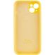 Чехол Silicone Case Full Camera Protective (AA) для Apple iPhone 15 Plus (6.7") Желтый / Yellow фото 4