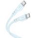 Дата кабель Hoco X97 Crystal color Type-C to Type-C 60W (1m) Light blue