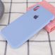 Чехол Silicone Case Full Protective (AA) для Apple iPhone X (5.8") / XS (5.8") Голубой / Lilac Blue фото 2