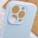 Чехол Silicone Case Full Camera Protective (AA) NO LOGO для Apple iPhone 15 Pro Max (6.7") Голубой / Sweet Blue фото 6