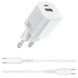 СЗУ WIWU G018 Cube PD33W+QC3.0 GaN (1USB-A/1C) + кабель Type-C to Type-C White фото 3