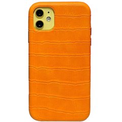 Шкіряний чохол Croco Leather для Apple iPhone 11 (6.1") Yellow