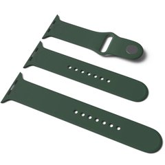 Силіконовий ремінець для Apple Watch Sport Band 38 / 40 / 41 (S/M & M/L) 3pcs Зелений / Army green