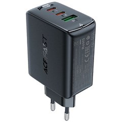 СЗУ Acefast A41 PD65W GaN (2*USB-C+USB-A) Black