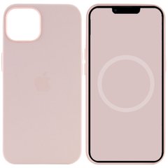 Чехол Silicone case (AAA) full with Magsafe and Animation для Apple iPhone 13 mini (5.4") Розовый / Chalk Pink