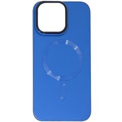 Шкіряний чохол Bonbon Leather Metal Style with MagSafe для Apple iPhone 15 Pro Max (6.7") Синій / Indigo