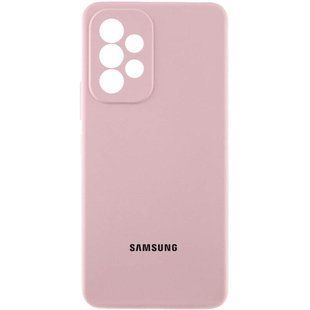 Чохол Silicone Cover Lakshmi Full Camera (AAA) with Logo для Samsung Galaxy A32 4G Рожевий / Pink Sand