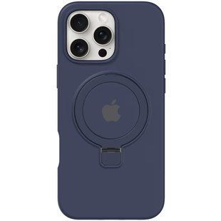 Чехол Silicone Case Full Protective with Ring для Apple iPhone 16 Pro Max (6.9") Dark Blue