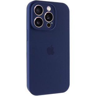Чехол Silicone Case Full Camera Protective (AA) для Apple iPhone 13 Pro Max (6.7") Синий / Deep navy