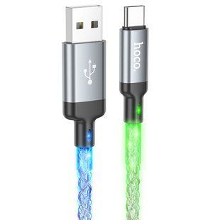 Дата кабель Hoco U112 Shine USB to Type-C 3A (1m) Gray