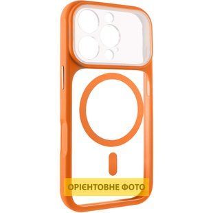 Чехол TPU+PC GETMAN Moon Clear with MagSafe для Apple iPhone 16 Pro Max (6.9") Orange