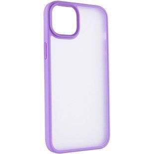 TPU+PC чехол Metal Buttons для Apple iPhone 15 Plus (6.7") Сиреневый / Light Purple
