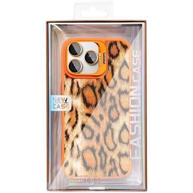 Чехол TPU+PC Wild Leopard with Magnetic Fit and Lens для Apple iPhone 16 Pro Max (6.9") Orange