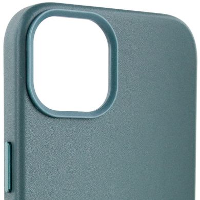 Шкіряний чохол Leather Case (AA) with MagSafe для Apple iPhone 14 Plus (6.7") Pine green