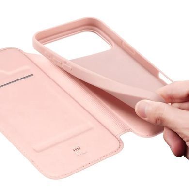 Чехол-книжка Dux Ducis с карманом для визиток для Apple iPhone 17 Pro Max (6.9") Rose Gold