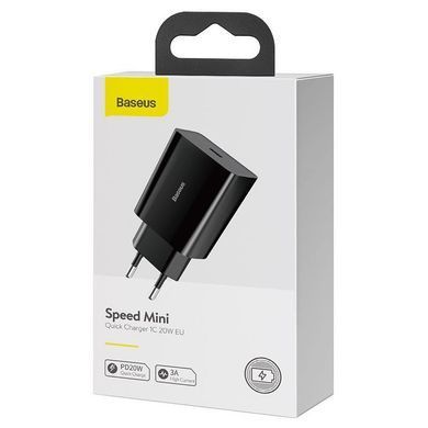 СЗУ Baseus Speed Mini Quick Charger PD20W (1USB-C) (CCFS-S) Черный