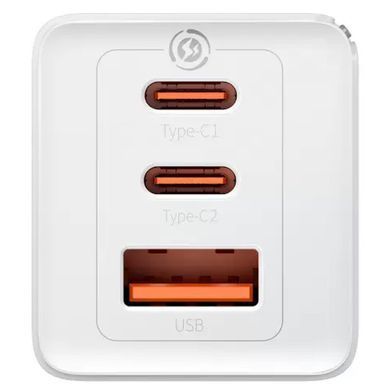 СЗУ Baseus GaN5 Pro PD65W+QC3.0 (1USB-A/2C) (CCGP12020) White