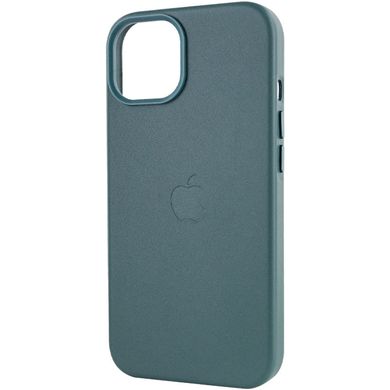 Шкіряний чохол Leather Case (AA) with MagSafe для Apple iPhone 14 Plus (6.7") Pine green