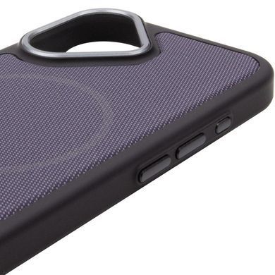 Чохол PC Textile Hybrid with Magnetic Fit для Apple iPhone 17 (6.3") Black / Purple