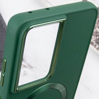 TPU чохол Bonbon Metal Style with MagSafe для Samsung Galaxy S21 Ultra Зелений / Army Green