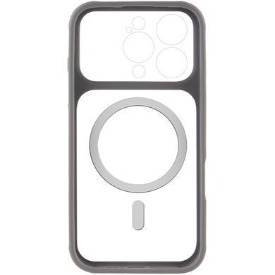 Чохол TPU+PC GETMAN Moon Clear with MagSafe для Apple iPhone 16 Pro (6.3") Grey