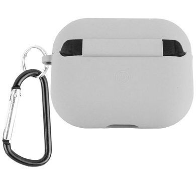 Уценка Силиконовый футляр с микрофиброй для наушников Airpods Pro Поврежденная упаковка / Серый / Stone