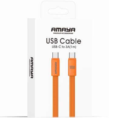 Дата кабель Amaya 317CC Type-C to Type-C 60W (1.2m) Orange