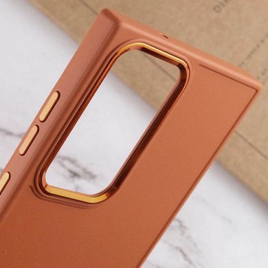 TPU чохол Bonbon Metal Style для Samsung Galaxy S24 Ultra Помаранчевий / Papaya