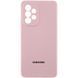Чехол Silicone Cover Lakshmi Full Camera (AAA) with Logo для Samsung Galaxy A32 4G Розовый / Pink Sand
