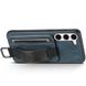 Кожаный чехол Wallet case and straps для Samsung Galaxy A24 4G Синий / Blue фото 5