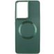 TPU чохол Bonbon Metal Style with MagSafe для Samsung Galaxy S21 Ultra Зелений / Army Green фото 2