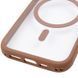 Чохол TPU+PC GETMAN Moon Clear with MagSafe для Apple iPhone 12 Pro Max (6.7") Brown фото 4