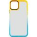 Чехол TPU+PC Fresh sip series для Apple iPhone 14 Plus (6.7") Бирюзовый / Оранжевый фото 2
