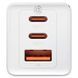 СЗУ Baseus GaN5 Pro PD65W+QC3.0 (1USB-A/2C) (CCGP12020) White фото 3