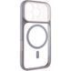 Чохол TPU+PC GETMAN Moon Clear with MagSafe для Apple iPhone 16 Pro (6.3") Grey фото 1