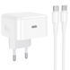 Уценка СЗУ Hoco C161A Speed PD40W (1USB-C) + кабель Type-C to Type-C Поврежденная упаковка / White фото 1
