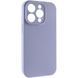 Чохол Silicone Case Full Camera Protective (AA) NO LOGO для Apple iPhone 15 Pro Max (6.7") Сірий / Lavender Gray фото 4