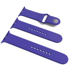 Силіконовий ремінець для Apple Watch Sport Band 38 / 40 / 41 (S/M & M/L) 3pcs Фіолетовий / Ultra Violet