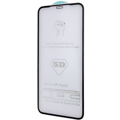 Захисне скло 5D Hard (full glue) (тех.пак) для Apple iPhone 11 Pro (5.8") / X / XS Чорний