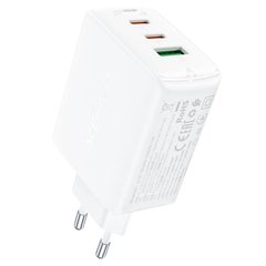 СЗУ Acefast A41 PD65W GaN (2*USB-C+USB-A) White