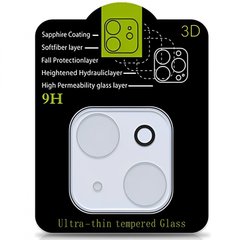 Защитное стекло на камеру Full Block (тех.пак) для Apple iPhone 15 (6.1") / 15 Plus (6.7") Прозрачный