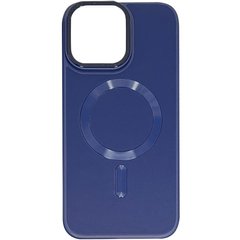 Шкіряний чохол Bonbon Leather Metal Style with MagSafe для Apple iPhone 15 Pro Max (6.7") Синій / Navy blue