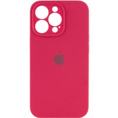 Чохол Silicone Case Full Camera Protective (AA) для Apple iPhone 13 Pro (6.1") Червоний / Rose Red