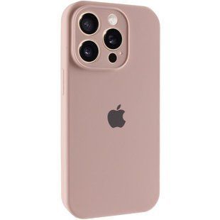 Чехол Silicone Case Full Camera Protective (AA) для Apple iPhone 15 Pro Max (6.7") Розовый / Pink Sand