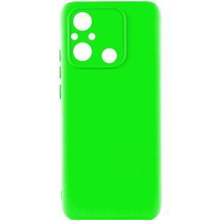 Чехол TPU GETMAN Liquid Silk Full Camera для Xiaomi Redmi 12C Салатовый / Neon Green